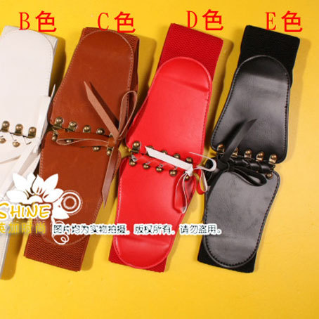 Fashion belt female decoration elastic wide belt vintage tan leather cummerbund y831