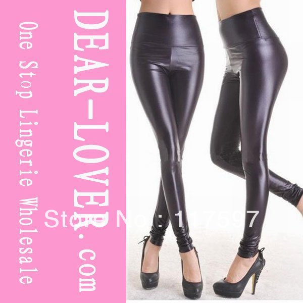 Fashion Black Faux Leather Leggings LC7748-2 Cheaper price Free Shipping Cost