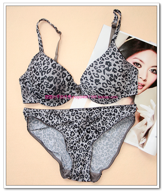 Fashion bra set leopard print 75c