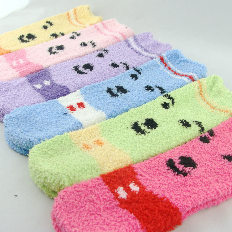 Fashion Cartoon thermal cute sleeping socks autumn and winter socks