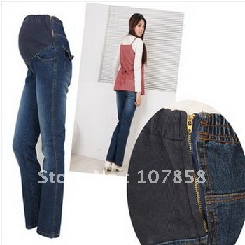 Fashion cowboy Flared trousers Maternity jeans Pregnant women Jeans Maternity abdominal pants #M6018