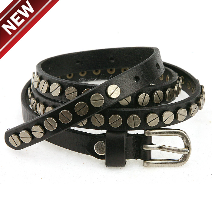 Fashion cowhide punk rivet women's strap belt decoration genuine leather belt female personality street