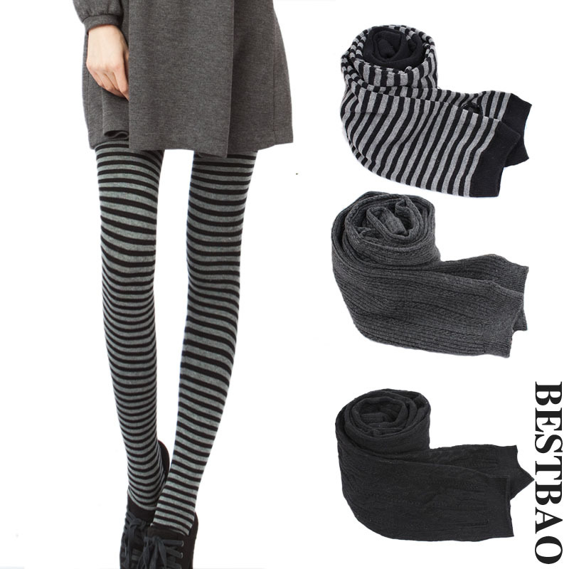 Fashion elegant stripe legging thermal