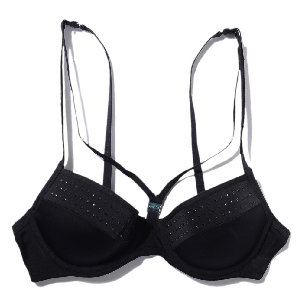 Fashion exquisite black thin bra diamond decoration sexy black shaping underwear 70bce75d85e