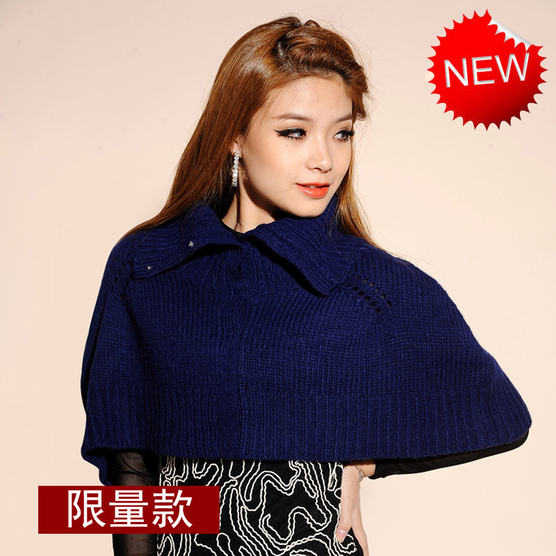 Fashion fashion sheep wool knitted cloak pullover