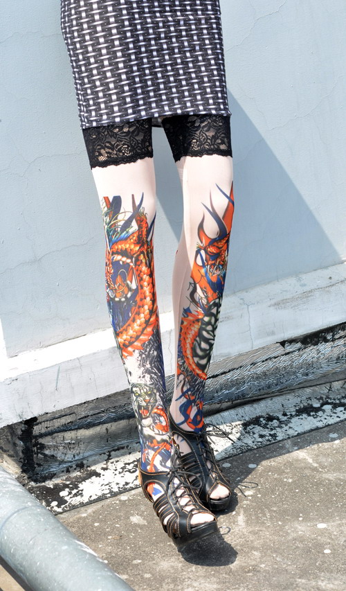 Fashion fashion unique lace tiger stockings seven stockings 79018