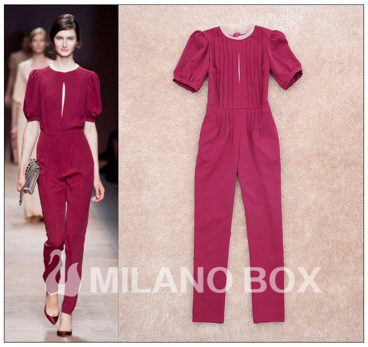 Fashion fold one-piece conjoined twin pants