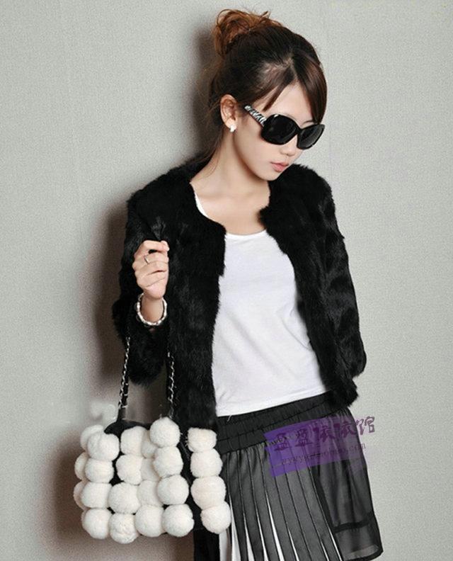 Fashion fur coat medium-long faux outerwear cardigan overcoat