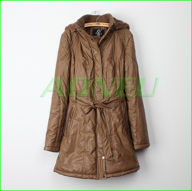 Fashion Genuine Fur & Leather Coat winter outerwear dress garment wind coat women's clothing/Retail/Wholesale/OEM DHL/EMS Free