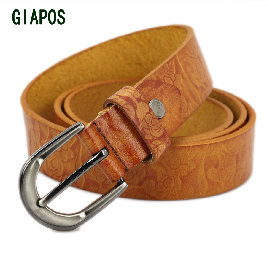 Fashion Genuine Leather Belt Pin Buckle Waistband Ladies Belt Leather Belt Free shipping