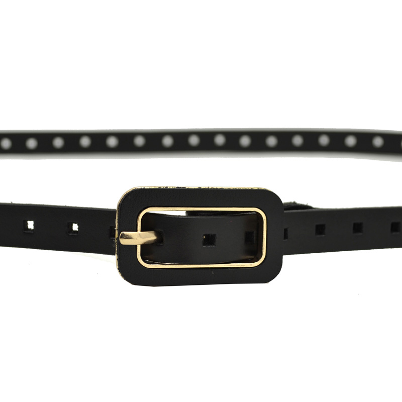 Fashion genuine leather women's belt genuine leather women's strap all-match cutout thin belt np