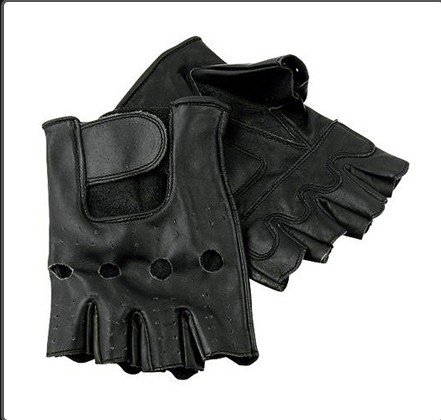 Fashion half-finger gloves ,made of PU leather . used to sport , costumes party