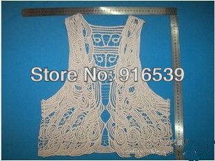 fashion hand crochet lace top,embriodery lace vest wholesale