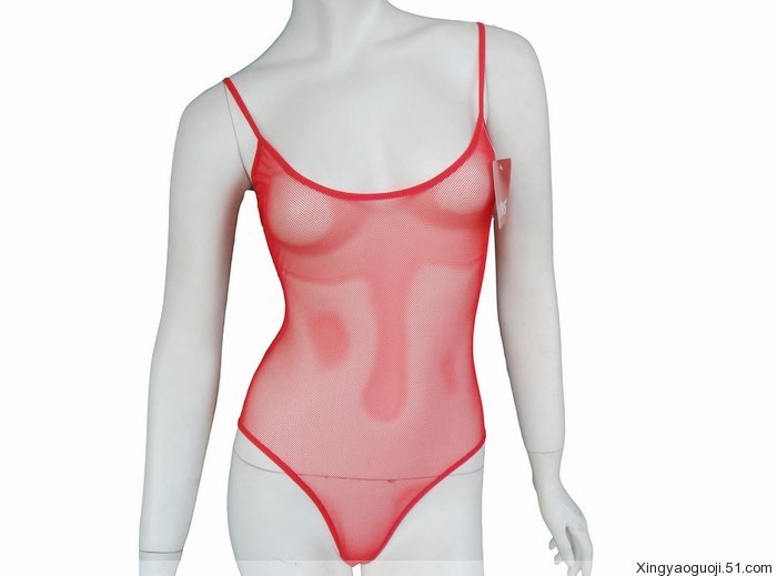 Fashion hkws red transparent gauze sexy corset bodysuit Size fits all