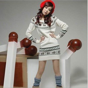 Fashion hot-selling 548 fashionable casual onta pattern medium-long all-match sweater