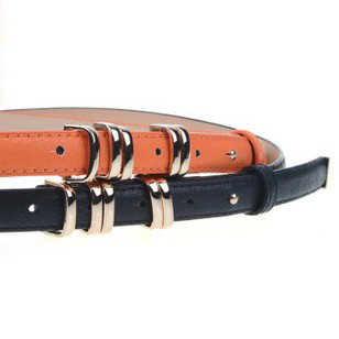 Fashion ladies elegant female  new arrival women's dual tieclasps genuine leather belt