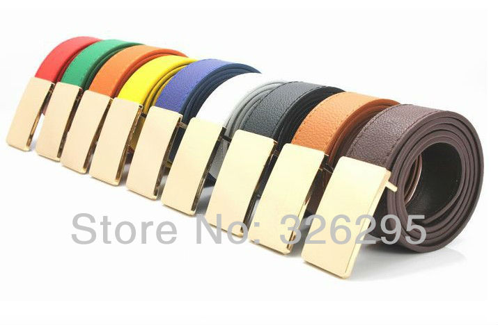 Fashion Ladies' Golden Mirror Belt In Candy Colors With Pin Buckle Wholesale Women's Faux Leather Belts