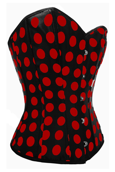 Fashion Lady Plus Size Red Sensual Polka Dot Corset 2XL-6XL LB4023