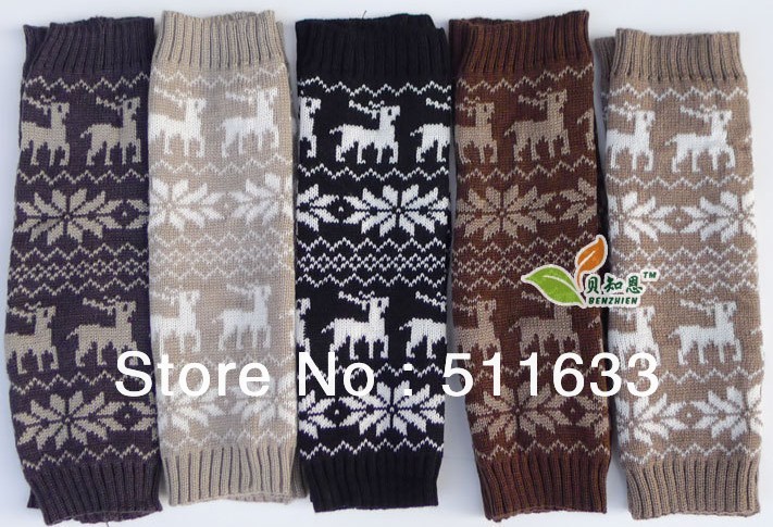 Fashion leg warmer Free shipping(100pcs)sock warm wool knitting socks boot sock 5colors for choice