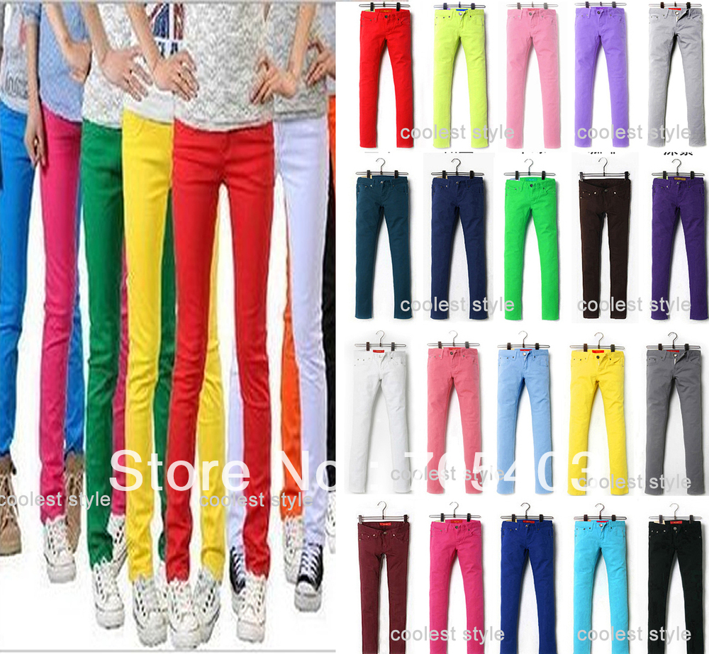 fashion leggings tights trousers pants pantyhose stockings stretchy women' elastic Jean