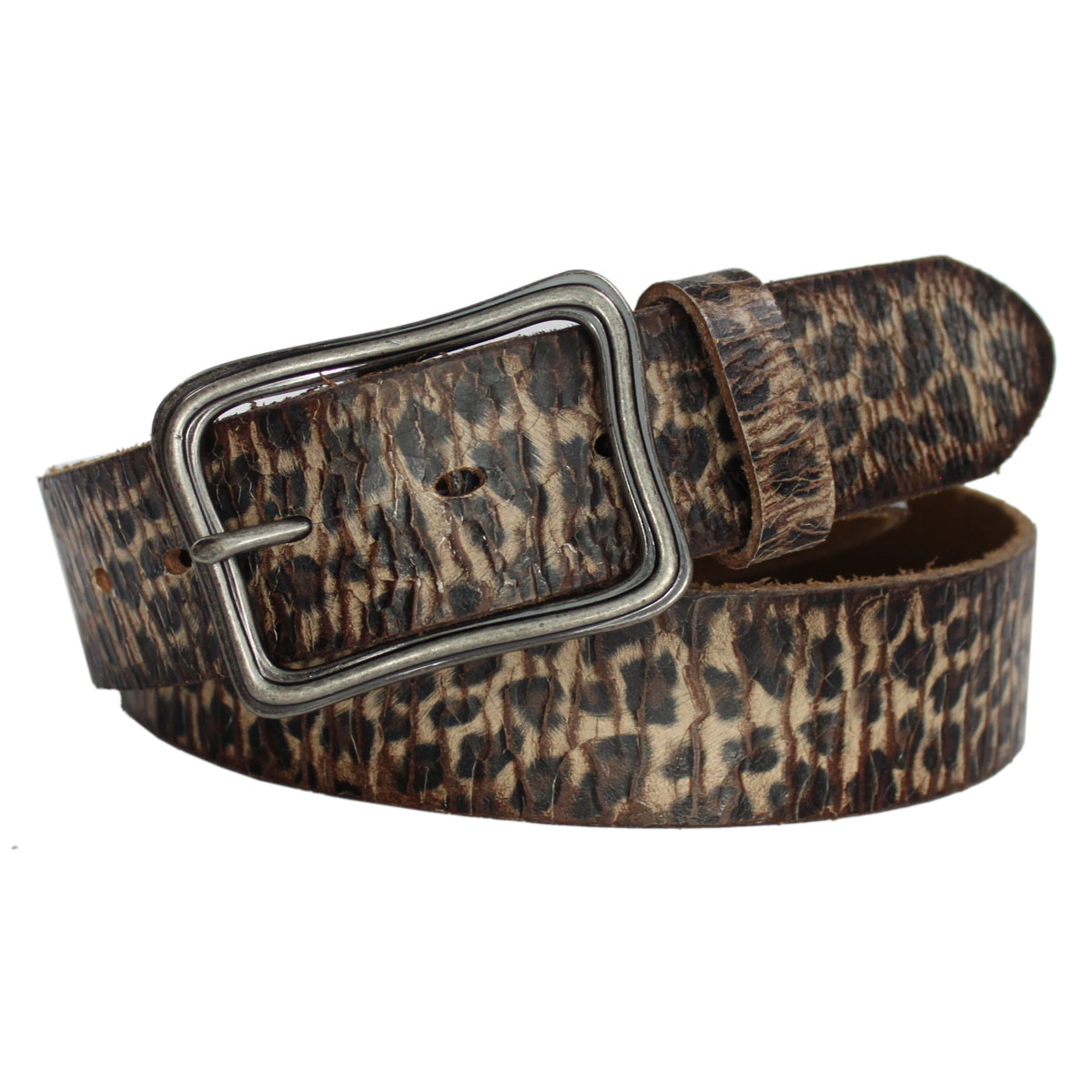 Fashion limited edition first layer of cowhide vintage teethteats dsmv colored drawing leopard print women's genuine leather