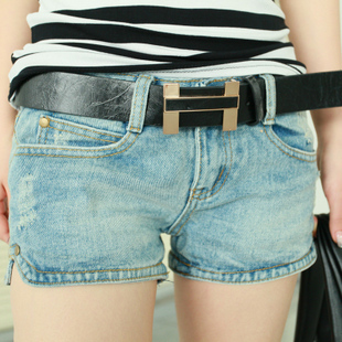 Fashion loose plus size casual denim shorts hole rivet thin single-shorts female beggar pants trousers