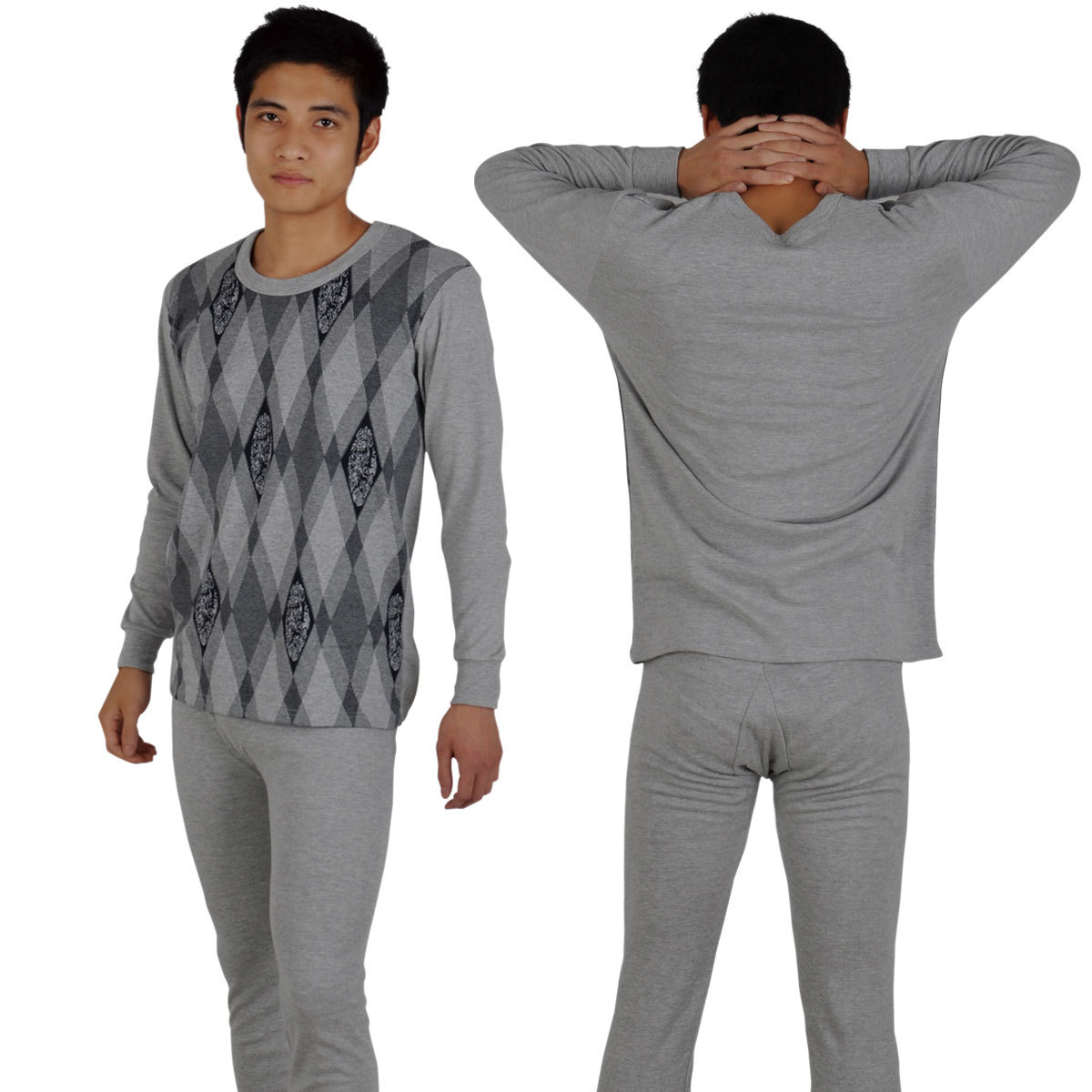 Fashion male thermal underwear set 100% cotton male long johns long johns set winter comfortable d-9920