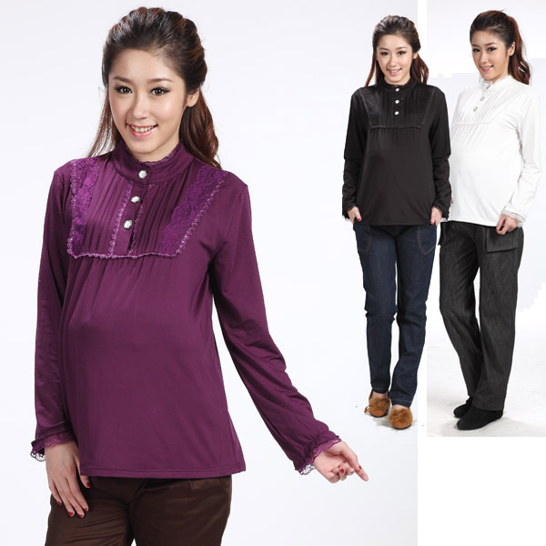 Fashion maternity clothing autumn top autumn clothes maternity basic shirt long-sleeve T-shirt