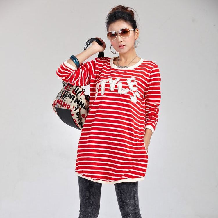 Fashion maternity clothing maternity casual stripe t-shirt long-sleeve maternity top autumn