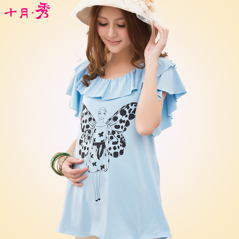 Fashion maternity clothing maternity clothing maternity top maternity t-shirt summer 9183