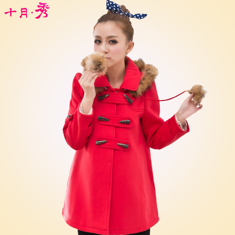 Fashion maternity clothing maternity outerwear maternity top woolen overcoat maternity 9716