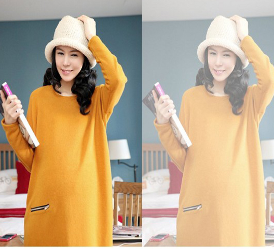 Fashion maternity clothing solid color sweater long-sleeve maternity plus velvet pullover maternity sweatshirt free shipping