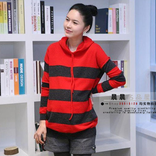 Fashion maternity sweater outerwear with a hood maternity top autumn and winter maternity clothing autumn y159