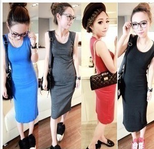 Fashion modal ultra long skirt tank dress one-piece dress excellent 2012 summer one-piece dress women's