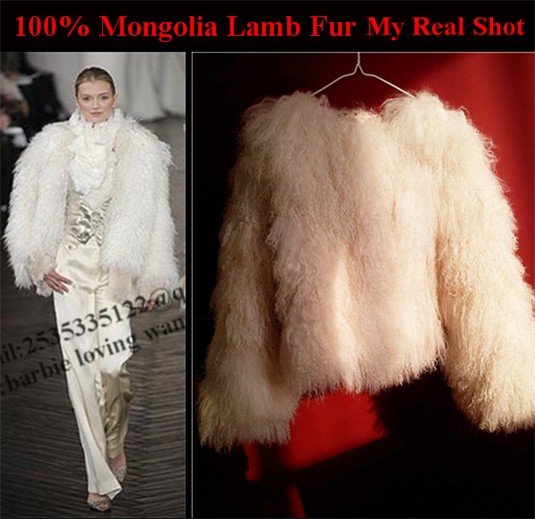 fashion  Mongolia Lamb Fur Long Vest Gilet coat jacket lady lamb fur coat jacket winter