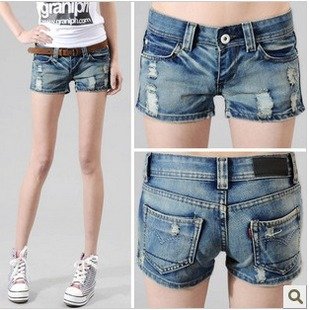 Fashion New Jeans Shorts Pants,Lady Skinny Trousers For ,Hole Design,6106#02LB353