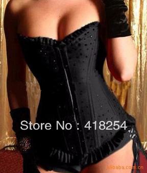 Fashion New Mature Sexy Corset Women  Black Lace 3 Colour Bustier Corset Lingerie Corset  Bodysuits