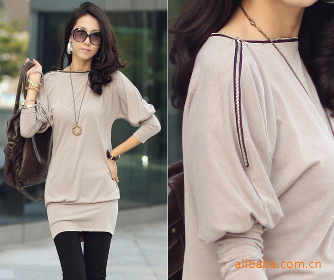 fashion new OL style women zip sexy spring off the shoulder Package hip long sleeve dress/free shipping/retail/high quality