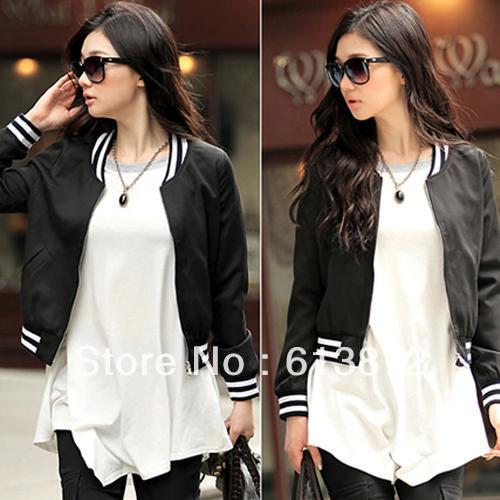 Fashion New Womens Streak Casual Sport Wild Coats Tops XCS1231228