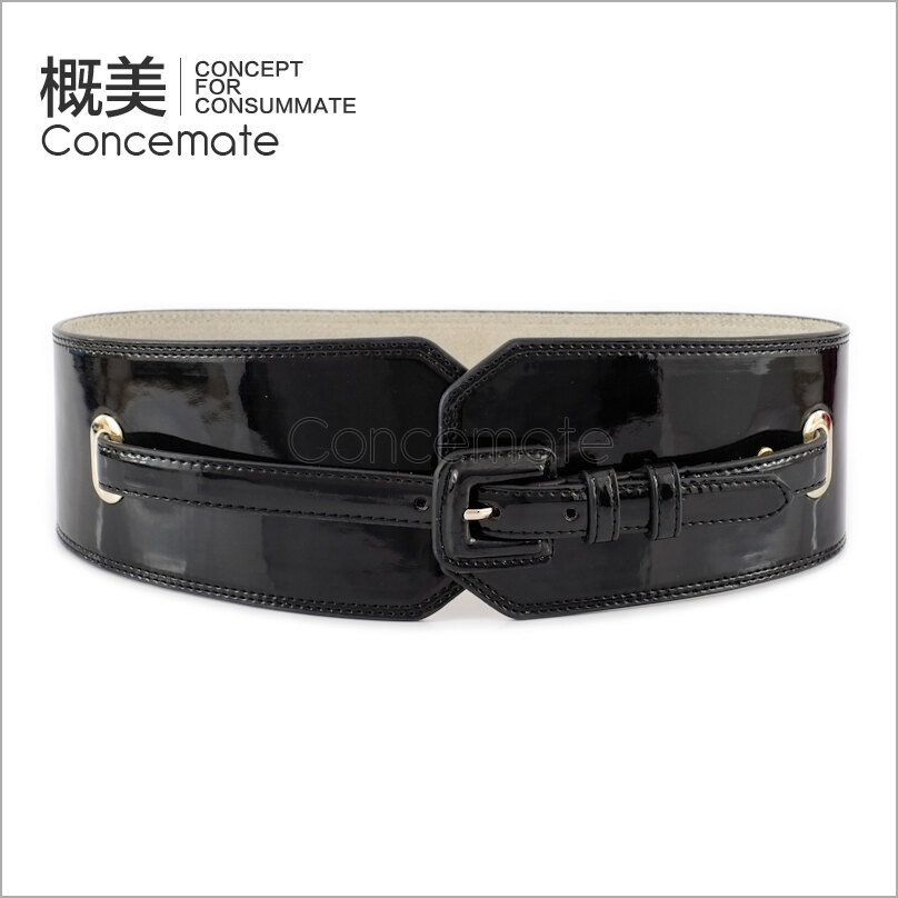 Fashion normic ultra wide japanned leather women's cummerbund fashion all-match genuine leather wide belt strap