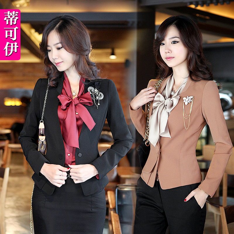 Fashion ol professional set women's work wear slim Women formal dresses piece set