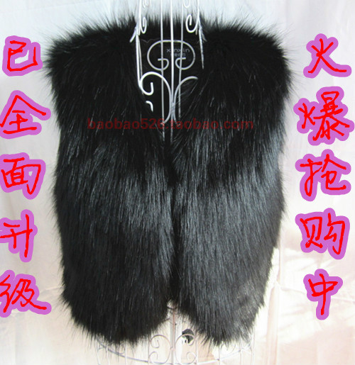 Fashion outerwear faux fox fur vest fashion female short design