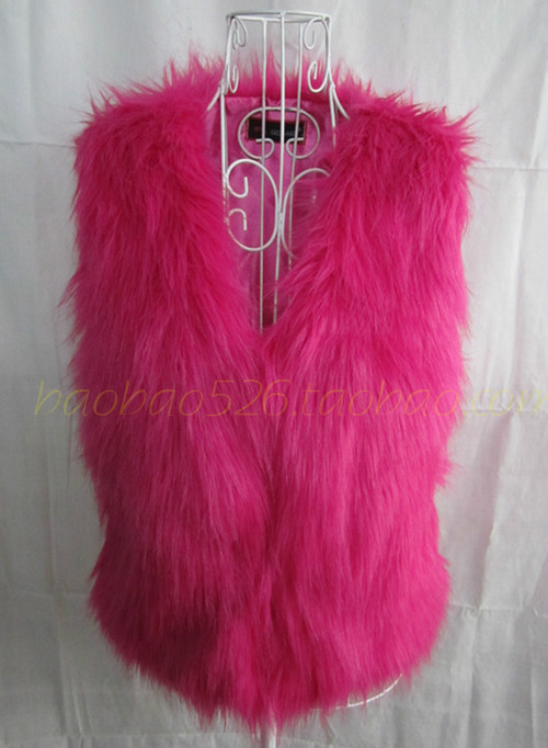 Fashion outerwear faux fox fur vest fashion female short design