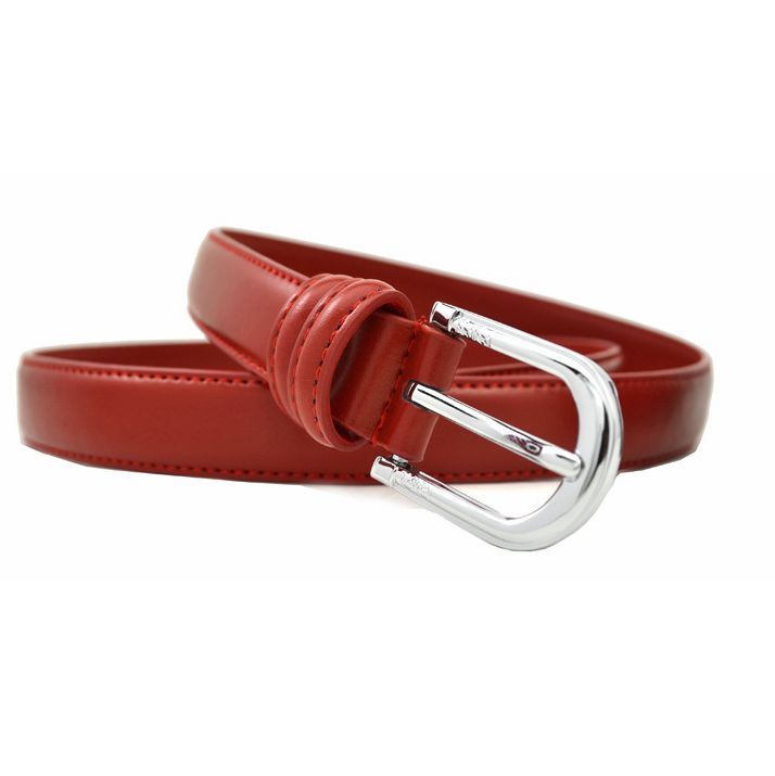 Fashion Pin Buckle Strap Genuine Leather Women's Red Belt