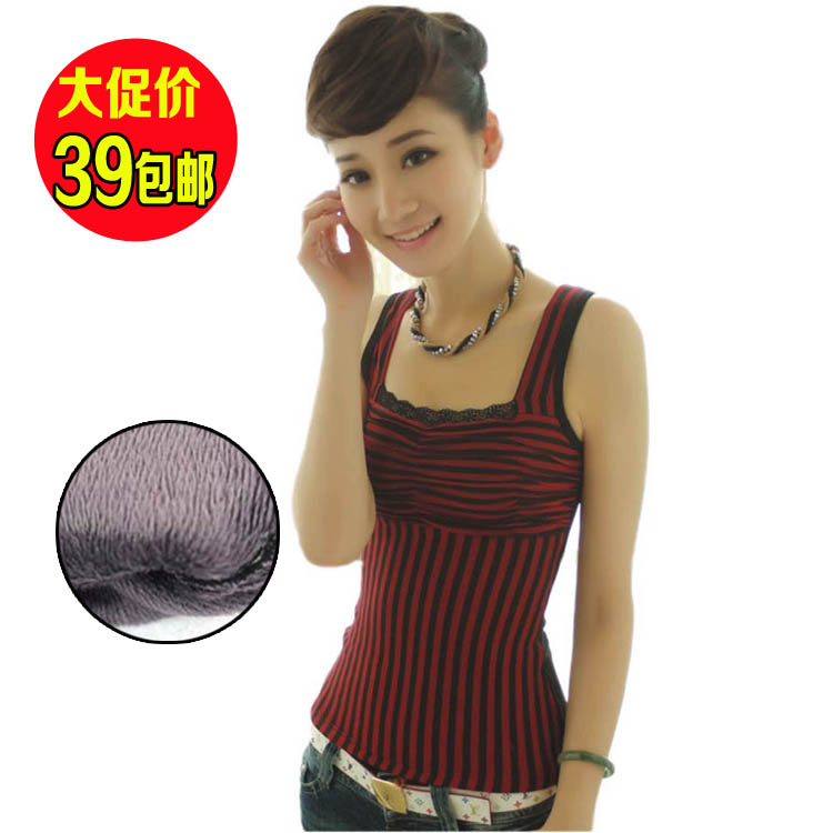 Fashion plus velvet thickening tape tube top women's thermal vest female tube top body shaping underwear top