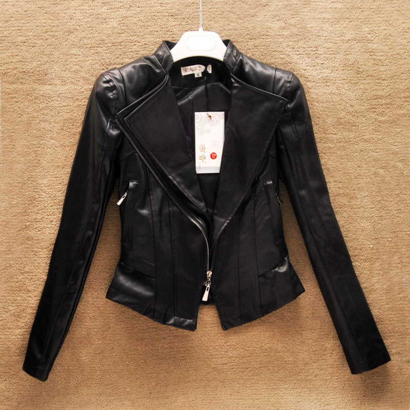 Fashion pocket motorcycle leather PU clothing jacket