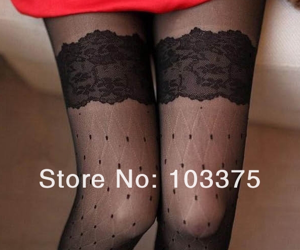 Fashion Princess lace sexy thigh thin socks / pantyhose / stockings Free Shipping