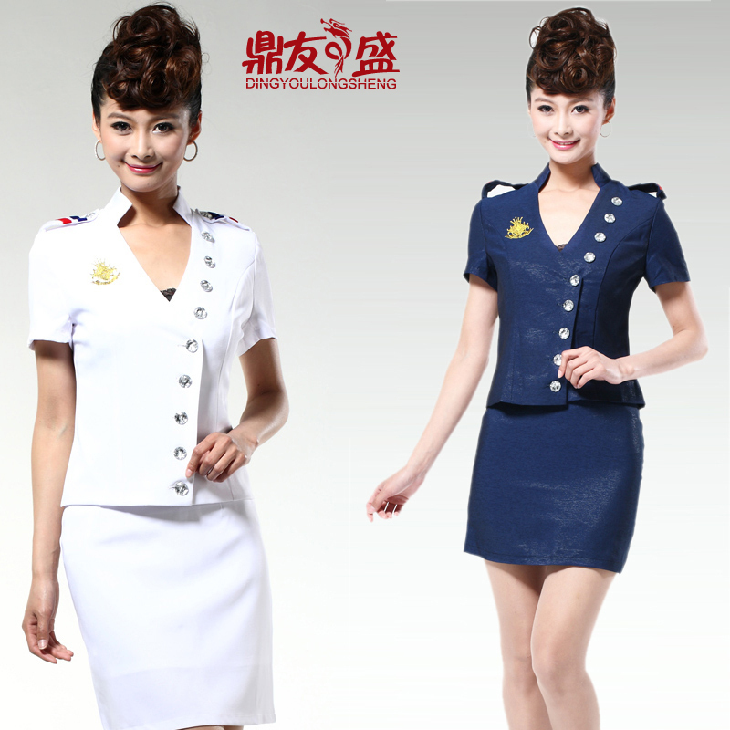 Fashion professional women's skirt summer front desk uniform set work wear