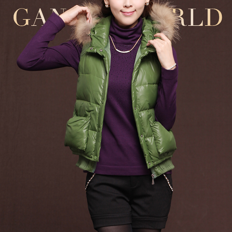 Fashion raccoon fur down coat women's vest down vest Women g809