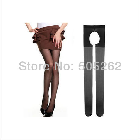 Fashion sex Women transparent scalable Tights convenient Pantyhose brown Color Stockings new 06